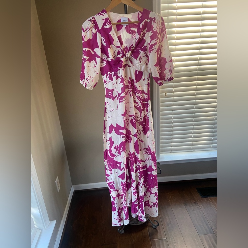 Misa Los Angeles WALLIS DRESS size XS Fuchsia Flora